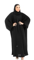 عباية بقصة اكمام مستقيمة