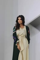 جلابية رمضان زيتي مزينه بترتر