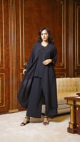 طقم عباية اسود