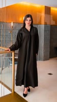 عبايه وجهين زيتي وأسود