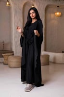 عباية مع فستان ربط