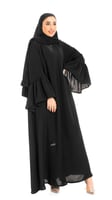 عباية سوداء باكمام كلوش