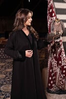 عباية شتوية مفتوحة مزينه بقطيف