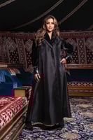 عباية شتوية بياقه ومعصم جلد