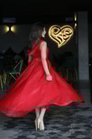 فستان سهره أحمر