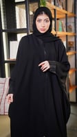 عباية بشت باكمام مقلمة