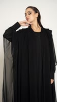 عباية بقطعة شيفون