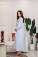 جلابية فخمة مطرزة بلونين