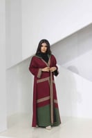 جاكيت عنابي بقبعه