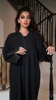 عباية اسود بخيوط ابيض