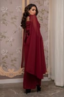 فستان سهرة عنابي