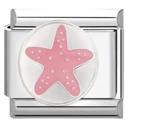 تشارم فضي نجمة وردية