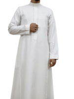 ثوب سكري سادة سادة زرار مخفي