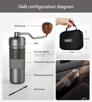 مطحنة قهوة يدوية من HiBREW مطحنة يدوية من الألومني...