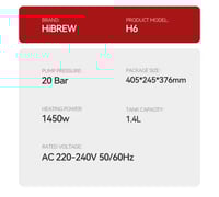 HiBREW 6 في 1 ماكينة صنع القهوة متعددة الكبسولات ا...