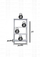 وحدة تخزين حديد 60×90×200 سم