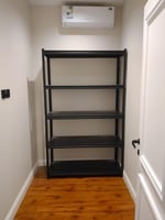 رفوف خشبية معدنية 200x120x45cm اسود