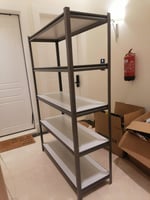 رفوف خشبية معدنية 45×120×185 سم