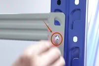 ارفف تخزين متوسطة 200x150x60cm لون ازرق في برتقالي