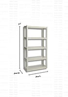 رفوف خشبية معدنية 200x90x45cm ابيض