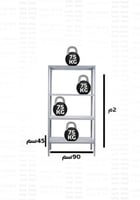 وحدة تخزين حديد 45×90×200 سم