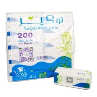 مناديل وجه توكير 50 عبوة (200 منديل مفرد نقش خفيف)