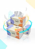 مناديل وجه صدفة 40 عبوة (600 منديل مفرد ناعم) 3 طب...