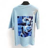 T-shirt Oversize| Zrafe 5 تيشرت اوفر سايز سماوي