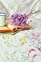 طقم مفارش مزدوج كوين Reveal لون سالمون