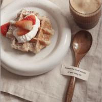 منديل كتان - beige linen napkin