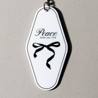 keychain plastic vintage- white