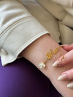 اسواره بالاسم مع ورده صدف طبيعي