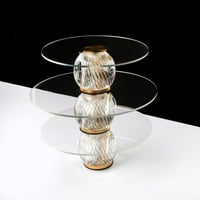 صحن تقديم اكريلك بقاعدة