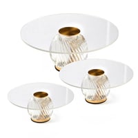 صحن تقديم اكريلك بقاعدة