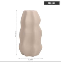 فازة سيراميك بطراز موراندي الهندسي