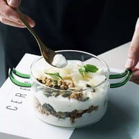 إناء زجاجي بممسك