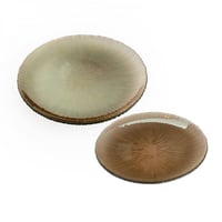 صحن زجاجي رمادي صغير