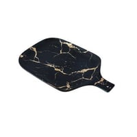 طبق تقديم رخامي اسود بذهبي