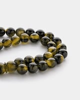 سبحة بكلايت اخضر بتصميم فاخر ومطرزونة فضية