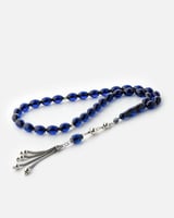 مسباح رجالي فخم بكلايت بلون كحلي مع كراكيش فضية