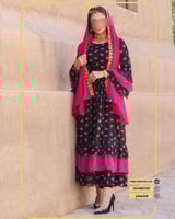 جلابيه شالكي نسائيه مزينة بالورود