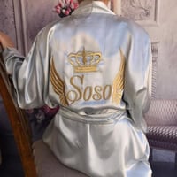 روب عروس بالاسم لون رصاصي