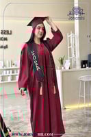 عباية تخرج عنابي فخمة - أرواب التخرج