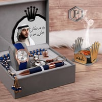 اطقم هدياء رجالية راقية من برستيج ساعة جلد وكبك وم...
