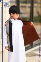 سديري اطفال شتوي جوخ دبل فيس سدو اسود مع جملي