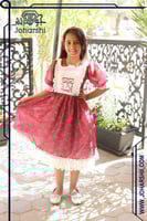 فستان شالكي عنابي دانتيل