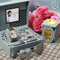 اطقم هدايا رجالية راقية ساعة جلد وكبك وسبحة