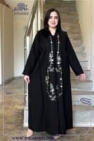 عباية لف كتان مطرزه فخمة