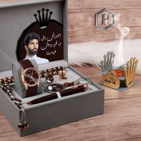 اطقم هدياء رجالية راقية من برستيج ساعة جلد وكبك وم...