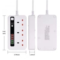 توصيلة كهربائية ذكية 3 متر بمؤقت تشغيل و5 منافذ US...